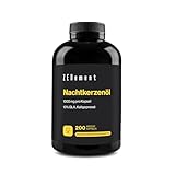 Nachtkerzenöl, 200 Softgel-Kapseln, Hochdosiert mit 2000 mg je Tagesdosis | Premium: 10% Gamma-Linolensäure GLA, mit natürlichem Vitamin E & kaltgepresst | Zenement