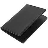 DOITOOL Kartenpaket Tasche für Visitenkartenhalter Kartenbehälterhalter Namenskartenetui Visitenkartenhalter für Männer Visitenkartenindexfall Karten Kartenhalter Rindsleder Schwarz