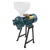 C-Juzarl 2200W Getreidemühle Elektrisch, Kommerzielle Maismühle mit Trichter, Pulvermaschine, Futtermehl-Müslimühle Weizenmühle Trockenmühle