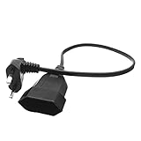 Asuinxurr Europea 90 Grad Stecker auf Buchse Steckdose Power VerläNgerung Kabel für PC Computer PDU (0,)