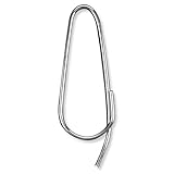 Hochwertige verzinkte Drahtschlaufen 1.000 Stück, ovale Etiketten-Anhängerschlaufen 23x56mm, Drahtstärke 1,8mm