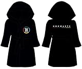 Harry Potter Hedwig weich Bademantel Kinder Mädchen Jungen Kapuzenbademantel Morgenmantel Fleece 116-158cm Schwimmbad Sauna Pool Flauschig Geschenk (DE/NL/SE/PL, Numerisch, 116, 122, Regular, schwarz)