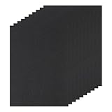 DMiotech 10 Stück 27,9 x 20,3 cm geschliffene Pastellkunstpapiere, schwarzer Karton, 160 g/m², Scrapbooking, Pastellpapier für kreative Einladungen, Basteln, Büro, Zuhause, DIY