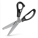 11 Größen 2-18 mm Zackenschere Edelstahl Stoff Rund/Dreieck Kanten Schneider Schneidern Nähwerkzeug (Welle 5 mm)