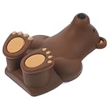 DIKACA Saugnapf Zahnbürstenhalter Wandmontage Starker Halt Cartoon Bär Design Silikonbeständig Nicht Verformbar Badezimmer Organizer für Dusche