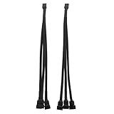 Uonlytech 2 Stück 4p Computerlüfterkabel Pwm-lüfter-splitterkabel Adapterkabel Für Lüfter Geflochtener Y-Splitter Verlängerungskabel Für Lüfter Konverter Für Lüfter Black PVC-Isolierung