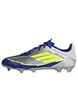adidas Unisex F50 League Football Boots FG/MG Fußballschuhe, Silver Metallic/Solar Yellow/Lucid Blue