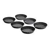 Original Kaiser Classic Mini Torteletts 6 Stück, Tortelettförmchen 10 cm, Tarteform klein, Tartlettförmchen antihaftbeschichtet