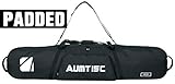 AUMTISC Snowboardtaschen Boardtaschen Skitasche Skiausrüstung Snowboard Aufbewahrung Snowboard Reisetasche Gepolsterte Skitasche Skiausrüstung Skireisetasche Lange Skitasche Länge In Schwarz-155cm