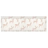 Amooorous Verstellbare Küchengardinen mit weihnachtlichem Hirsch, 137 x 45 cm, Schrankvorhang für Schlafzimmer, Schlafzimmer, Schlafzimmer