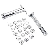 19 Disc -Ton -Extruder, Zinklegierung Extruder -Kuchen Fondant Dekorationswerkzeug Set Handwerkskulptur Bildhauerei zum Modellieren