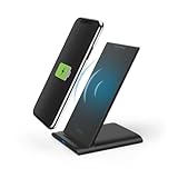 Hama Kabelloses Ladegerät QI-FC10S (Schnellladegerät, 10 W, Qi-Technologie, USB-C-Ladekabel), Schwarz
