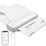 Mobiler Drucker - Bluetooth Tragbarer Drucker Portable Printer Reisedrucker für Laptop, Mobiler Drucker A4 für Unterwegs, Unterstützt A4 Thermopapier Tattoo Transfer Papier