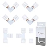 LED Eckverbinder, T- Form Strip Verbinder, 10mm 4 Polig RGB 5050 Streifen Ecke, Stripe, L- Form LED Strip Schnellverbinder, LED Lichtstreifen Steckverbinder