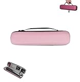 Flöten-Tasche für Musikinstrumente, EVA-Reißverschluss, Tragetasche, Sopranblockflöte, hart, Haarglätter, umwickelter Lockenstab, kompakte Tragetasche, rose, Modern