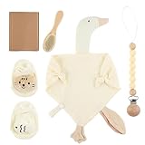 Geoyien Schmusetuch Baby Kuscheltuch, Schnuffeltuch Baby Mädchen Junge, Geschenkpakete, Süße Tiere, Bequeme Stoffe, Für Berührung, Streicheln von Babys und Kleinkindern von 0+ Monaten (Gänse)