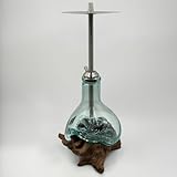 Balisha Bali Breeze - Handgefertigte Shisha Wasserpfeife aus Bali | Edelstahl Glas Holz | Premium Hookah ohne Tabak | Einzigartiges Design