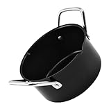 ibasenice Verdickter Carbonstahl mit Antihaftbeschichtung Robuster Camping Haushaltskochtopf Praktisches Outdoor Kochgeschirr für Picknick und Familienküche