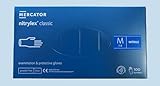 MERCATOR MEDICAL Nitrilhandschuhe, puderfreie Einweghandschuhe NITRYLEX CLASSIC, Größe: M - 100 Stück, texturierte Fingerspitzen, latexfreie Einmalhandschuhe, Nitril-handschuhe, blau