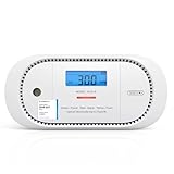 X-Sense Kohlenmonoxid Melder mit digitalem LCD-Display, CO Melder mit austauschbarer 5-Jahres-Batterie und Spitzenwertspeicher, XC01-R