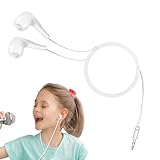 Generisch Wired Headphones, In-Ear Earbuds, 3.5mm Jack Plug, Noise Cancelling Silicone Tips, Comfortable HiFi Sound, Ideal for Laptops and Computers, Wire Length 39.37 Inches, Black, 1 Pair