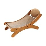 Fonowx Katzenkratzbaum mit Kratzball, Loungemöbel, Stabil, Mini Strandstuhl für Katzen, für Hauskatzen, für Kleintierkätzchen, Wellpapier