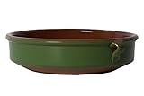 Terrakotta, Tonschale, Grüne Cazuela 20 cm Durchmesser