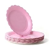 VARHHUXHA 40 Stück Pappteller Rosa Pastell, 22,5 cm Papierteller Geburtstag Rosa, Partyteller, Hellrosa Paper Plates für Babyparty Hochzeiten Jubiläums Weihnachten Partyset Partygeschirr