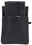 J.Jones - 2er Set Kellnerbörse/Taxibörse mit Gürteltaschen-Etui - Leder - Schwarz