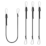 Funalix 4 Stück Expander mit Haken, 100cm Starke Spanngummis als Gepäckspanner, Robuste Gummiseile mit Haken für Ladungssicherung, Camping & Transport