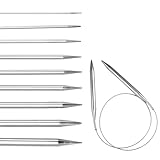 9 Pcs Stricknadeln,Stricknadeln Rundstricknadel Set,Rundstricknadeln für Socken,Stricken Anfänger Knitting,Stricknadel Austauschbar Needles,Rundnadel Strick Aluminium,Rundstricknadel-Set Strickset