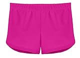 City Threads Badehose für Mädchen, kurz, LSF 50+, Rashguard, hergestellt in den USA, Knallpink (Hot Pink), 14