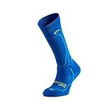 Lurbel Höhe Six, Thermo-Socken, Ski-Socken, hohe Socken, Schneestöcke, atmungsaktiv und geruchshemmend, Unisex, königlich/türkis, S