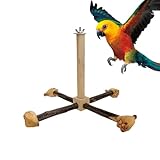 Rotierter -Barschspielzeug, Vogelstand Barschspielzeug - Cockatiel VERHANDEN VERREIGUNG DER Wechselkäfig Barsch-Hölzernen Trainingsrad -Papageienspielzeug Für Kleine Liebesvögel, Conures, Vö