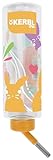 KERBL Trinkflasche Kerbl Pet – 500 ml Fassung (Transparent mit Hasenaufdruck, aus Kunststoff/Edelstahl, für Kaninchen und Kleintiere) 81843