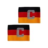 2 Stück Kapitänsbinde Fussball, Kapitänsbinde Kinder, Kapitänsbinde Classi C, Elastische Kapitänsbinde, Verstellbare Fußball Armbinde für Kinder und Erwachsene, Elastisch, für Jungen und Mädchen