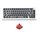 Lbvzxkad GMK67 Mechanische 3-Tastatur mit Rotem Schalter, DIY-Kit, Hot-Swap-Fähige RGB-Hintergrundbeleuchtung –