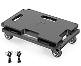 SOLEJAZZ Transportroller Set, 200kg Tragkraft, MöBeltransportwagen Koppelbar, Umzugshelfer MöBeltransportrollen, Schwarz, 1 Packung