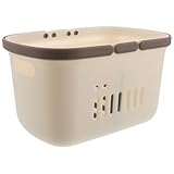 TOYANDONA Tragbarer Duschkorb aus Kunststoff mit Verstellbarer Inneneinteilung Weiß Großer Aufbewahrungskorb für Badezimmer und Studentenwohnheim mit Klappbarem Griff