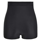 jieGorge Sexy Damen-Badeanzug, Übergröße, hohe Taille, Bikinihose, Badehose, Strand-Shorts, gerüschte Unterseite, Bademode, Bauchkontrolle Gr. XXXXXL, Schwarz