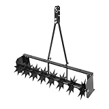 Rasenlüfter Aerifizierer Walze aus Eisen mit 8 sternförmigen, Rollender Manueller Rasenwalze Aerifizierer Gartengeräte, Handvertikutierer Aerifizierer Rasenbelüfter für Garten Hof Rasen