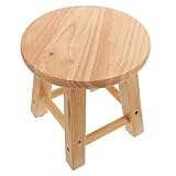 ELAYARD Kleiner Holztrittschemel aus Massivem Holz Stabiler und Vielseitiger Hocker für Bad Wohnzimmer und Büro rutschfest Leicht zu Bewegen Feingeschliffene Oberfläche Praktischer