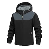 Generisch Regenjacke Herren Wasserdicht Übergangsjacke Leichte Atmungsaktive Softshell-Windjacke Wanderjacke für Herbst Outdoor Wandern Fahrrad Laufen