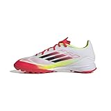 adidas Unisex F50 League Football Boots Turf Fußballschuhe, Cloud White/Core Black/Solar Yellow