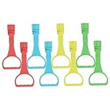Abaodam 8stücke Babysicherheitsring Für Krippe Tragbarer Pull Ring Für Neugeborene Stehhilfe Für Kleinkinder Bunten Farben Blau Rot Gelb Grün