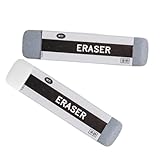 NAMOARLY Mattierter Radiergummi Tragbarer Radierstift 2 Stück Grau für Prüfungen und Schreibtisch Präzise Korrektur für Kugel und Tintenstifte