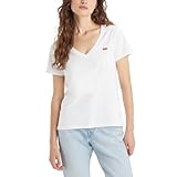 Levi's Damen Perfect V-Neck T-Shirt,White +,XL
