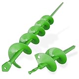 ZENIX 2PCS Gartenbohrer Erdbohrer 40×450+100×400mm für Akkuschrauber,Grabungswerkzeug zum Pflanzen,Garten Spiralbohrer Schnurlos Handbohrer Grabungswerkzeug zum Pflanzen und Bohren.