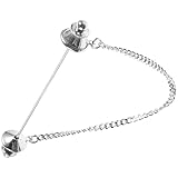 Ciieeo Dekorative Kragennadel Herren Metall mit Kette Brosche für Hemd Krawattennadel Elegante Anzug Brosche für Festliche Anlässe