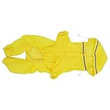 Hund Regenmantel, Kapuze 4 -Bein Hunde Regenjacke Hunde Regen Jacke Verstellbarer Hund Reflektierender Regenmantel Regenjacken für Große für Kleine Mittelgroße und Große, Gelb (3XL)